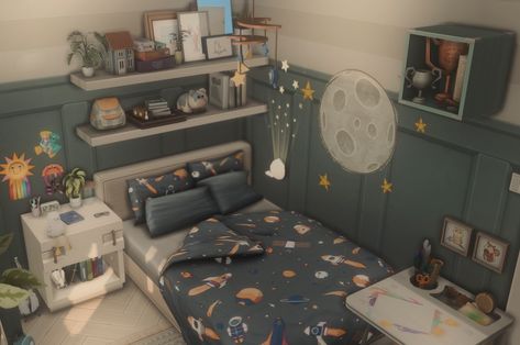 Sims 4 Space Themed Room, Seasons Cc Sims 4, Sims 4 Witch Cc Furniture, Sims 4 Cc Boys Room, Sims Kids Room, Sims 4 Cc Space, Kids Room Sims 4, Sims 4 Space Cc, The Sims 4 Room Ideas