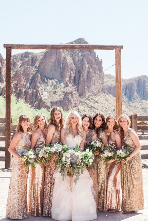 Rose Gold Bridesmaid Dresses, Rose Gold Wedding Dress, Rose Gold Bridesmaid Dress, Trendy Bridesmaids, Rose Gold Bridesmaid, Blush Bridesmaids, Bridesmaid Attire, Sequin Bridesmaid, Gold Wedding Dress