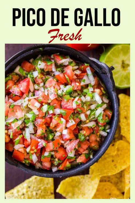 Pico Del Gallo, Pico De Galo Recipes Authentic, Pico De Galo Recipes, Potluck Food, Recetas Puertorriqueñas, Mexican Meals, Course Meal, Potluck Recipes, Party Recipes