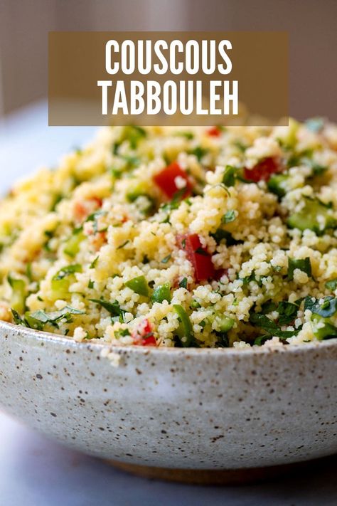 Couscous Tabbouleh, Tabbouleh Salad Recipe, Couscous Salad Recipes, Tabbouleh Recipe, Bon Appetite Recipes, Tabbouleh Salad, Salad Dressing Recipes Homemade, Dinner Side, Superfood Salad