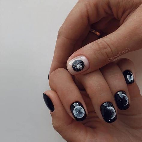 50+ Stunning Fall Nails You Need To Try! - Prada & Pearls Nails Moon, Neat Nails, Short Nail Manicure, Simple Fall Nails, Wedding Nails French, Art Deco Nails, Weak Nails, May Nails, Fall Gel Nails