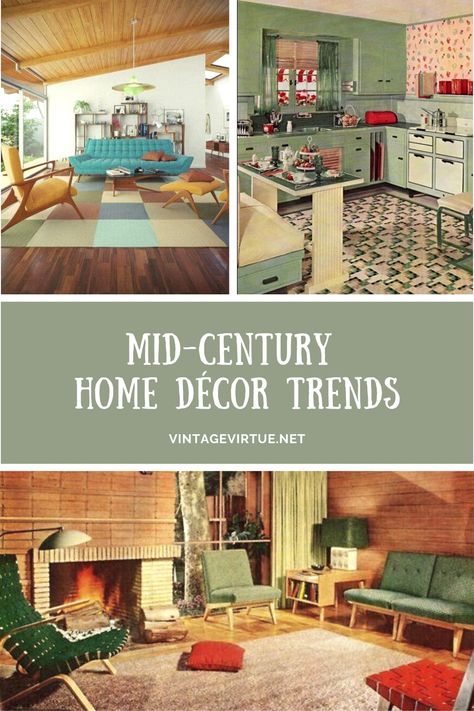 40s Style Home Decor, 60s Decor Home Vintage, 50s House Interior Design, 1950s House Interior Design, Midcentury Decor 1950s, 1950s Style Home, 50s Decor Interior Design, 1950 Living Room Ideas, 1950s Home Decor Midcentury Modern