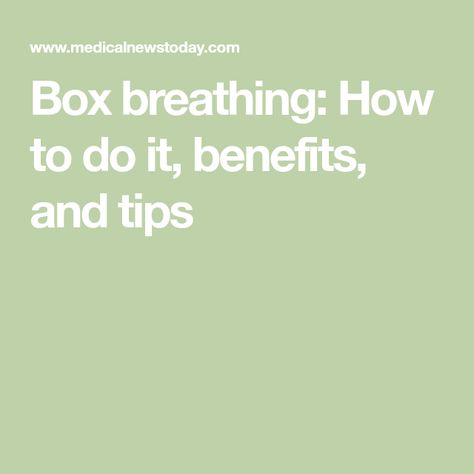 Box breathing: How to do it, benefits, and tips Box Breathing Benefits, Boxed Breathing, Box Breathing Technique, Relaxing Techniques, Square Breathing, Box Breathing, Yoga Breathing, Deep Breathing, Yoga Center