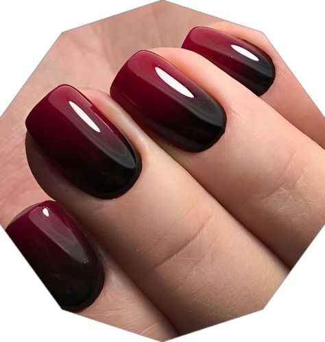 Black And Red Nail Designs, Vampy Nails, Red Ombre Nails, Red And Gold Nails, Black White Nails, Maroon Nails, Fall Nail Trends, Ombre Nail Designs, Red Nail Designs