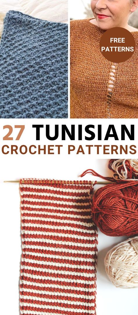 Free Tunisian Crochet Patterns, Tunisian Patterns, Tunisian Crochet Free, Crochet Patterns Easy, Tunisian Crochet Blanket, Crochet Project Free, Crochet Tunisian, Tunisian Crochet Pattern, Tunisian Crochet Patterns