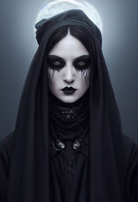 Gothic Princess Art, Creepy Woman, Scary Women, Scary Woman, Halloween Scary Face, Monster Makeup, Gothic Culture, Scary Face, Evil Girl