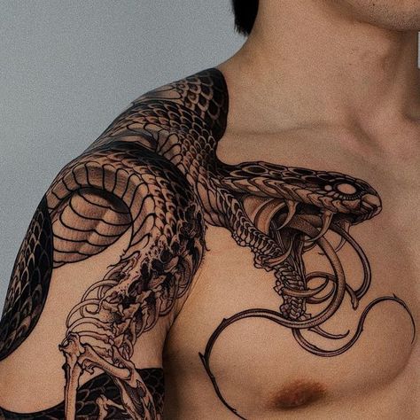 Hoon_unco on Instagram: "Three heads snake. Thank you for coming all the way here from the Netherlands. It was a pleasure to make this together! Hope see you again Hieu! @frame.seoul" A Snake Tattoo, Black Snake Tattoo, Dr Tattoo, Snake Tattoo Design, Full Body Tattoo, Line Work Tattoo, Aesthetic Tattoo, Snake Tattoo, Black Ink Tattoos