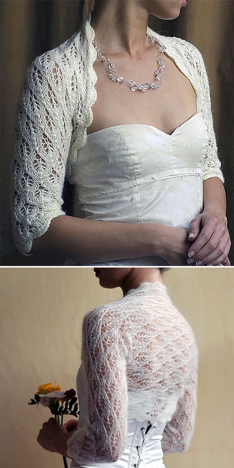 Bolero Knitting Pattern, Wedding Dress Bolero, Shrug Knitting Pattern, Crochet Bolero Pattern, Knit Bolero, Bolero Pattern, Wedding Bolero, Lace Shrug, Dresses By Pattern