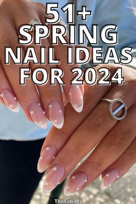 Spring Nails Spring Gel Nails Ideas, Spring Nail Ideas, Simple Spring Nails, April Nails, Spring Acrylic Nails, Nail Color Trends, Spring Nail Trends, French Manicure Nails, Cute Spring Nails