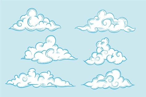 Cloud Drawing Simple, Diy Tattoos, Number Drawing, Cloud Illustration, Watercolor Clouds, Durga Painting, Cartoon Clouds, Cloudy Weather, Cloud Vector