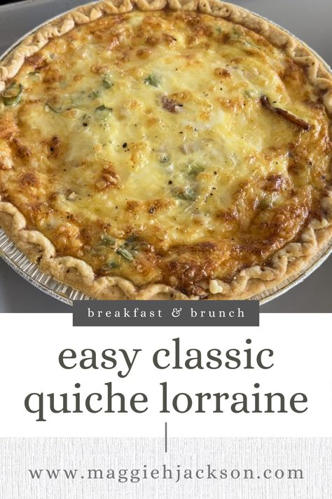 Quiche is good for breakfast, lunch, dinner or even a snack! This classic Quiche Lorraine recipe is my go-to, because it’s so easy and absolutely delicious. Salty bacon, fluffy eggs, creamy gruyere cheese and a flaky pie crust make this quiche a real winner. I like to use a frozen pie crust to cut time and make this recipe even simpler! Toast Videos, Classic Quiche Lorraine, Custard Baked, Filet Mignon Chorizo, Classic Quiche, Quiche Lorraine Recipe, Fried Bacon, Quiche Recipes Easy, Fantastic Recipes