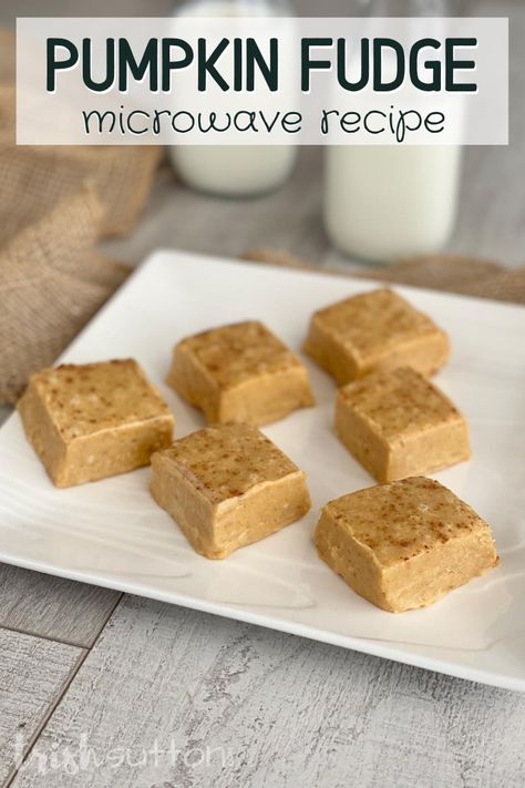 This simple, sweet and savory easy Pumpkin Fudge Microwave Recipe made with condensed milk tastes amazing throughout the year but especially in the fall. Perfect for fall events including tailgating, autumn parties and Thanksgiving. #kenarry #ideasforthehome Rum Fudge Recipe, Easy Pumpkin Fudge, Pumpkin Fudge Recipe, Fudge Microwave, Microwave Pumpkin, Pumpkin Pound Cake Recipes, Pumpkin Pound Cake, Microwave Recipe, Friendsgiving Ideas