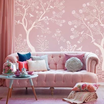 Chinoiserie Stencils - Toile Stencils Instead of Wallpaper Chinoiserie Stencil, Chinoiserie Mural, Accent Wall Stencil, Mural Stencil, Geometric Stencil, Stencil Decor, Painting Walls, Wallpaper Stencil, Stencils For Painting