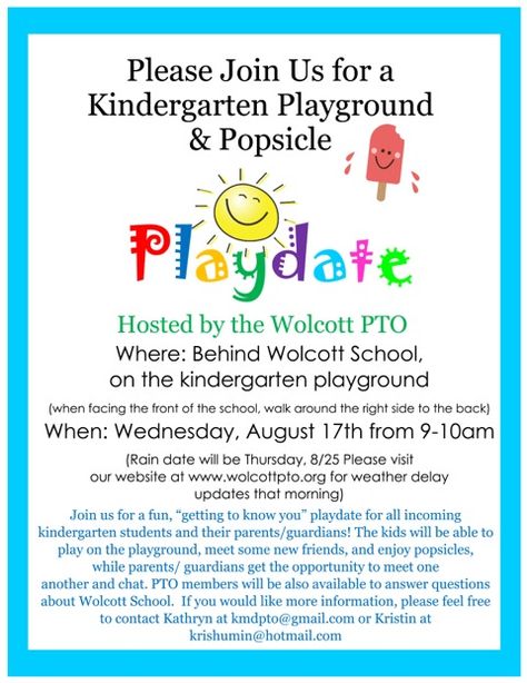 Kindergarten Playdate Flyer Pre K Fundraiser Ideas, Parent Events At School, Prek Fundraiser Ideas, Vip Day At School Activities, Coin Drive Fundraiser Ideas, Parent Council Ideas, Elementary School Pta Events, Elementary Pto Ideas, Pto Ideas Events