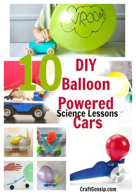 DIY Balloon Powered Cars You Can Make For Science Lesson Balloon Powered Car, Milk Carton Crafts, Eagle Globe Anchor, Balloon Car, Kids Crafts Ideas, Balloon Race, Balloon Cars, Milk Cartons, Diy Kids Crafts