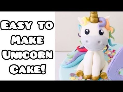 (20) Fun kids unicorn cake tutorial - Step-by-step - YouTube Unicorn Cake Tutorial, Fondant Unicorn, Unicorn Topper, Unicorn Cake Topper, Unicorn Cake, Cake Tutorial, Let Them Eat Cake, Animation Film, Eat Cake