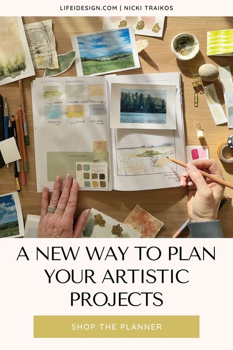 A new way to plan your artistic projects, the artist planner. An undated planner to help you collect inspiration and plan out your art projects! Artist Planner, Artist Way, Life Admin, Artist Resources, Journal Tutorials, Artistic Process, Best Planner, Artist Film, Handmade Sketchbook