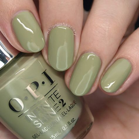 Sage Green Nail Polish, Sage Green Nail, Green Manicure, Unghie Nail Art, Green Nail Designs, Green Nail Polish, Green Nail, Nails Fall, Opi Nails