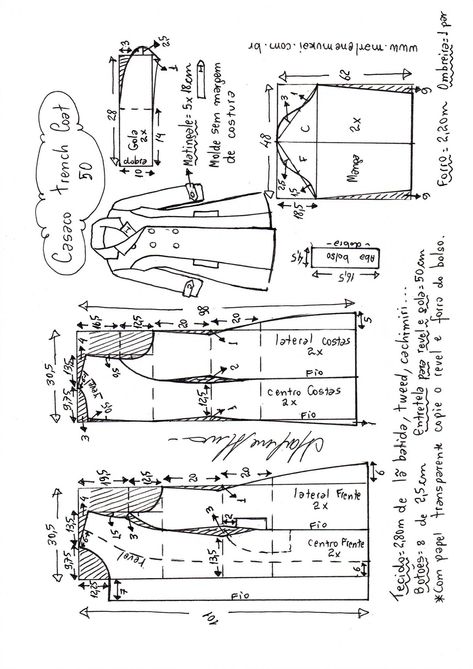 Trench Coat Pattern, Pattern Drafting Bodice, Sewing Coat, Clothing Pattern Design, T Shirt Sewing Pattern, Baby Clothes Patterns Sewing, Plus Size Sewing Patterns, Blazer Pattern, Coat Pattern Sewing