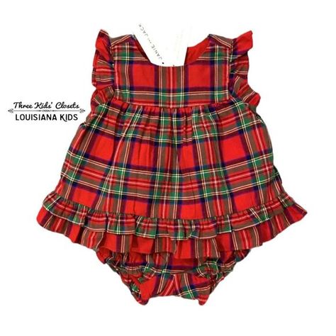 NEW Janie and Jack 18-24m Christmas Plaid Dress & Bloomers Set Christmas Plaid Dress, Christmas Plaid, Tunic Style, Tunic Styles, Janie And Jack, Plaid Christmas, Plaid Print, Plaid Dress, Green And Blue