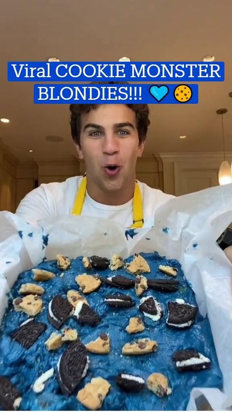 Viral COOKIE MONSTER BLONDIES!!! 💙🍪 | Food drinks dessert, Tasty baking, Interesting food recipes Tasty Baking, Food Drinks Dessert, Interesting Food, Fun Baking Recipes, Food Dessert, Food Videos Desserts, Easy Baking Recipes, Cooking Recipes Desserts, Food Drinks