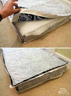 Seat Cushions Diy, Diy Bench Cushion, Cushion With Piping, Bench Cushion Cover, Diy Cushion Covers, Cushion Tutorial, Sewing Cushions, Reupholster Furniture, Upholstery Diy