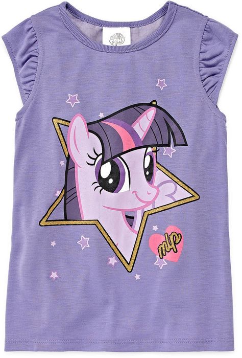 MY LITTLE PONY My Little Pony Short-Sleeve Tee - Toddler Girls 2t-4t Kids Evening Gowns, Muñeca Baby Alive, My Little Pony Party, My Little Pony Twilight, Minimalist Fashion Women, Kids Pjs, Little Outfits, Twilight Sparkle