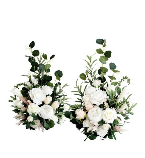 Lings moment Free Standing Centerpieces Arrangement Artificial Flower Centerpieces, Wedding Archway, White Flower Arrangements, Aisle Runner Wedding, Wedding Arch Flowers, Arch Flowers, Hybrid Tea Roses, Vintage Wedding Decorations, Floral Party