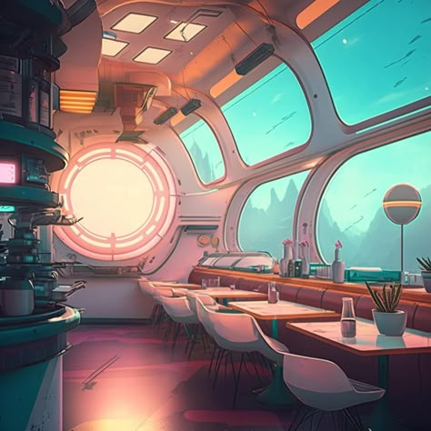 Space Pirate Aesthetic, Spaceship Room, Spaceship Aesthetic, Retro Spaceship, Steampunk Movies, Scifi Interior, Interior Concept Art, Disney Minimalist, Space Pirates