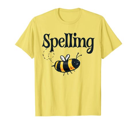 PRICES MAY VARY. Perfect for any spelling bee enthusiast who is a spelling bee champion of a spelling bee competition. If you love to spell and are a good speller, show everyone you're in the spelling bee. This spelling bee champion design shows: Spelling Bee. Gift it to a spelling bee participant for their next spelling bee competition. Lightweight, Classic fit, Double-needle sleeve and bottom hem Spelling Bee Competition, Bee T Shirt, Bee Shirt, Spelling Bee, Design Show, Teacher Shirts, Branded T Shirts, Top Styles, Fashion Branding