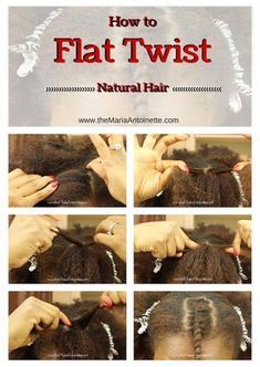 How To Flat Twist, New Black Hairstyles, Ideas For Braids, Twist Natural Hair, Natural Hair Flat Twist, Classic Ponytail, Hairstyles Fall, Braids Tutorial, Flat Twist Hairstyles