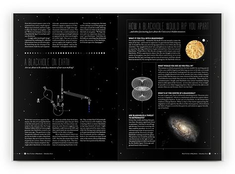 Space Magazine, College Magazine, Space Magazine Design, Science Magazine Ideas, Science Magazine Design, Space Magazine Layout, Science Magazine Layout, Graphic Design College, Scientific Magazine