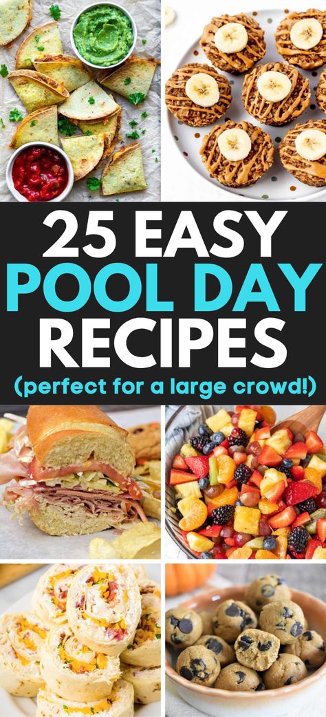 Here are 25 easy summer pool snacks! These fun poolside snacks include easy summer finger food. These are the best pool snacks for kids, summer pool snacks beach party, summer pool snack ideas, easy poolside snacks summer, cheap pool snacks, quick easy pool snacks, pool food ideas summer, boat snacks, quick easy summer snacks, summer pool party snacks, easy beach day food ideas, picnic lunch ideas families, poolside food ideas. Pool Foods Summer Parties, Fun Summer Lunches For Kids, Easy Poolside Lunches, Healthy Pool Food, Pool Side Dinner Ideas, Pool Lunch Ideas For Adults, Pool Day Dinner Ideas, Pool Side Lunch Ideas, Poolside Sandwiches