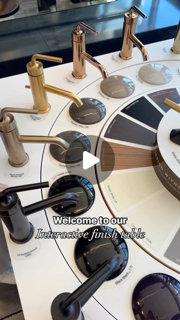 Kohler Signature Store on Instagram: "✨ Why We Love Our Kohler Finish Table:

🎨 Showcases Kohler’s entire line of cast iron, metal finishes, and wooden finishes.

🤗 Interactive and fun – spin it to choose your perfect finish combinations!

✨ Come experience the table at Kohler St. Louis!

📍 9929 Clayton Road, 63124
⏰ 9-5 M-F, 10-3 S
📲 Book an appointment: www.kohlerstl.com
👋 Walk-ins welcome!" Kohler Kitchen, Open Door, Iron Metal, Book An Appointment, Florida Home, Metal Finishes, St Louis, Farmhouse Style, Cast Iron