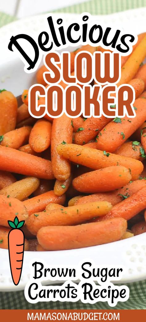 Carrots In Crockpot, Easter Lunch Recipes, Crockpot Carrots, Carrots For Easter, Carrots Slow Cooker, Carrots Cooked, Brown Sugar Carrots, Sugar Carrots, Easter Appetizers