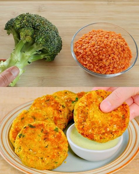 Evelyn's Recipes Split Lentil Recipes, Food Recipes Vegetables, Red Lentil Patties, Vegetable Patties, Lentil Patties, Lentils Benefits, Red Split Lentils, Potato Fritters, Cauliflower Steaks