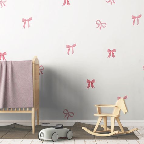 The feminine vibes are flowing with this brand new bow decal sets! 🎀 Baby Baker, Feminine Vibes, Room Unique, House Updates, Pink Bows, Future Family, Project Nursery, Big Girl Rooms