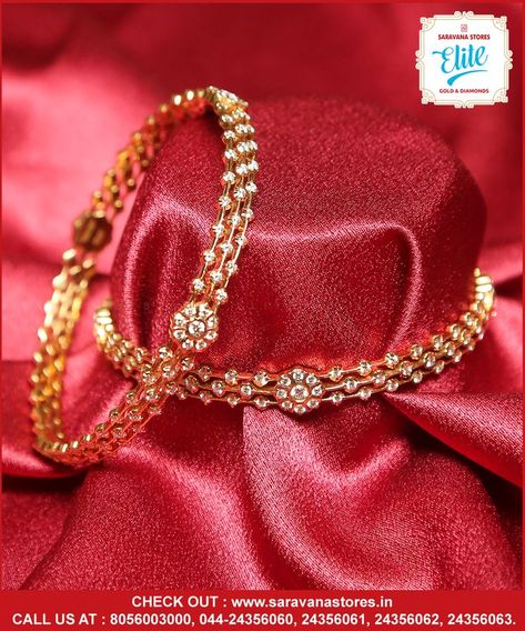 Silk Thread Bangles Design, Gold Bangles Indian, Stone Bangles, Gold Jewelry Outfits, Gold Bangles For Women, Diamond Bangles, New Gold Jewellery Designs, Diamond Bracelet Design, Pearl Jewelry Design