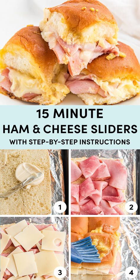 Hawian Roll Sandwiches, Kings Hawaiian Rolls, Hawaiian Roll Sandwiches, Sliders Recipes Hawaiian Rolls, Roll Sliders, Easy Slider Recipes, Ham Cheese Sliders, Ham Sliders, Hawaiian Roll Sliders