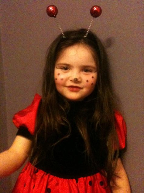 Ladybug Makeup For Kids, Ladybug Costume Makeup, Ladybug Makeup Halloween, Ladybird Makeup, Ladybird Costume Movie, Lady Bug Makeup, Ladybug Makeup, Ladybug Face Paint, Toddler Makeup