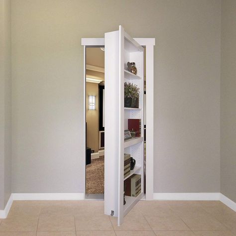 door Diy Murphy Door, Storage Basement, The Murphy Door, Hidden Door Bookcase, Secret Passage, Bookshelf Door, Murphy Door, Kitchen Extensions, Hidden Doors