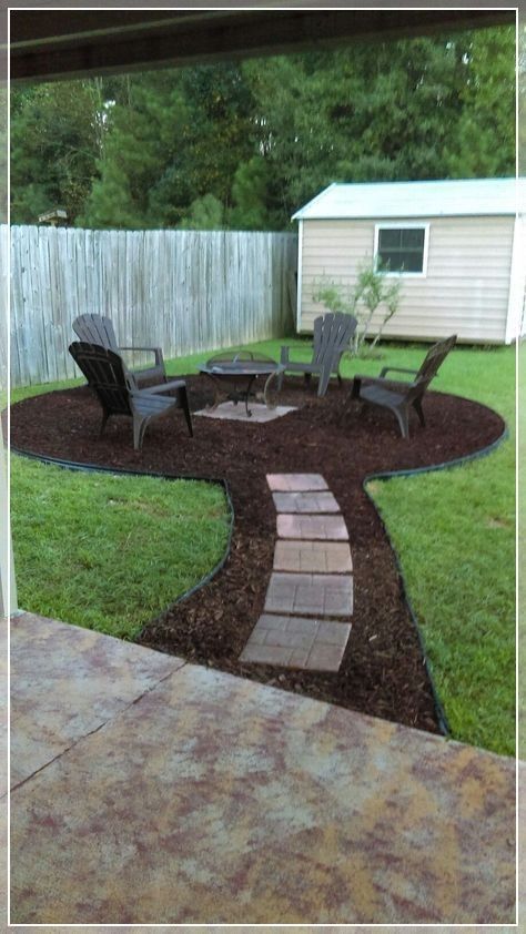 Diy Garden Landscaping, Backyard Area, Dream Yard, Fire Pit Area, Garden Types, Landscape Designs, Diy Yard, Backyard Fire, Fire Pit Backyard