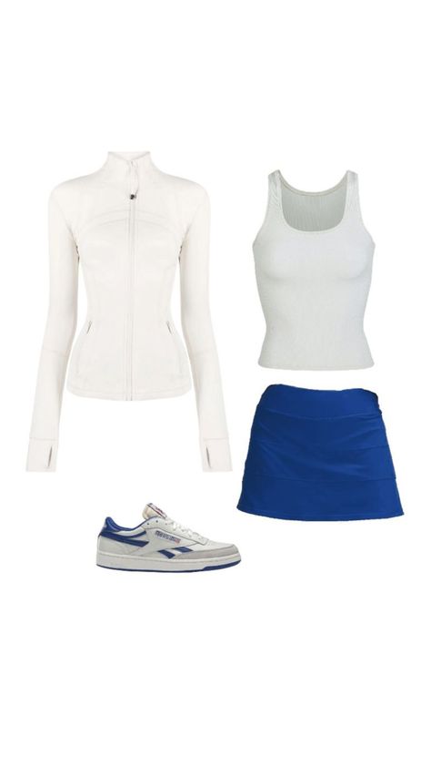 Skirt Workout Outfit, Tenis Outfits Sport, Pilates Princess Outfit, Tennis Fits, Summer Workout Outfits, Tennis Girl, Princess Outfit, Lululemon Define, Fitness Wear Outfits