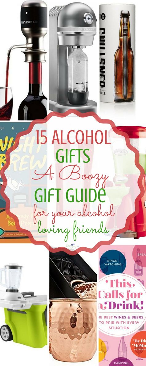 Searching for a gift to give your alcohol loving friends? I’ve got the perfect gift guide for you! 15 Alcohol … Mixed Drink Gift Ideas, Christmas Alcohol Gifts, Alcoholic Gifts, Alcohol Related Gifts, Boozy Gifts, Alcohol Gift Baskets, Drinking Gifts, Drink Gifts, Gifts For Your Friends