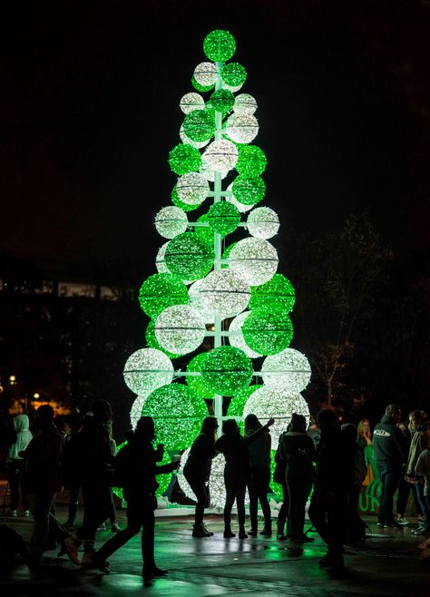 Apartment Courtyard, University Of North Texas, Holiday Display, Drive Thru, Patio Lighting, North Texas, City Street, Tree Lighting, Yule