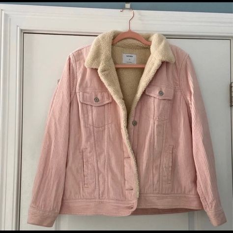 Old Navy Blush Pink corduroy jacket/cotton lining Pink Corduroy Jacket Outfit, Courdory Jacket, Corduroy Jacket Outfit, Cute Fit Ideas, Pink Corduroy Jacket, Pink Corduroy, Navy Jackets, Cute Fit, Jacket Outfit