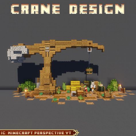 Minecraft Crane Design, Minecraft Crane, Crane Design, Minecraft Designs, Minecraft, Instagram, Design