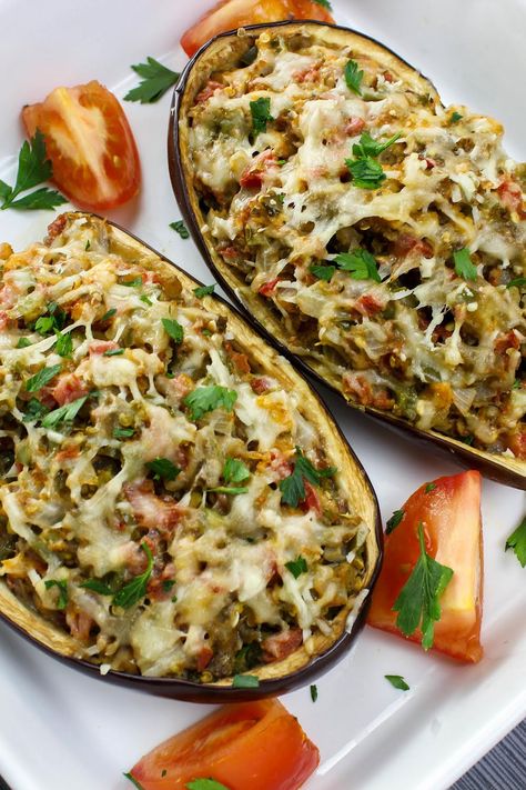 Stuffed Eggplant Recipes Meat, Stuffed Eggplant Recipes, Eggplant Stuffed, Eggplant Recipes Easy, Stuffed Eggplant, Recipes Meat, Eggplant Recipe, Easy Summer Dinners, Eggplant Dishes