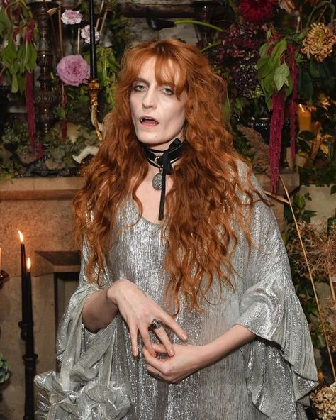 Florence Welch on Instagram: "Lucy at @luca.restaurant 🕸️ Thank you so much to everyone at @luca.restaurant for such a beautiful All Hallow’s dinner🕯️, and @starflowerlondon for the incredible gothic arrangement’s 🥀 I had such a wonderful time and I finally got to see Dave @glassanimals and we drank all the blood that we could 🩸x" Florence Welsh, Florence Welch Style, Florence Welch, Felicity Jones, Florence The Machines, Nicole Kidman, Red Hair, Style Icons, Florence