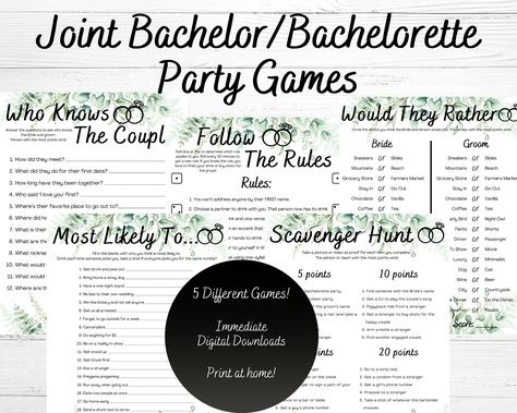 Jack And Jill Bachelor Party Ideas, Bachelor And Bachelorette Party Games, Jack And Jill Party, Bachelor And Bachelorette Party, Babymoon Photos, Bachelorette Bachelor Party, Bachelor/bachelorette Party, Question Game, Bachelorette Party Games